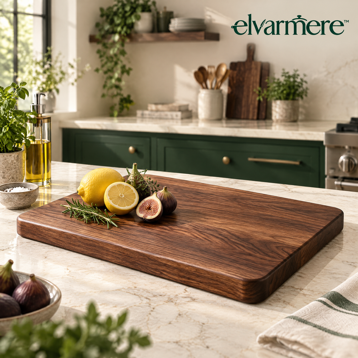Elvarmere™ Premium Wooden Kitchen Cutting Board