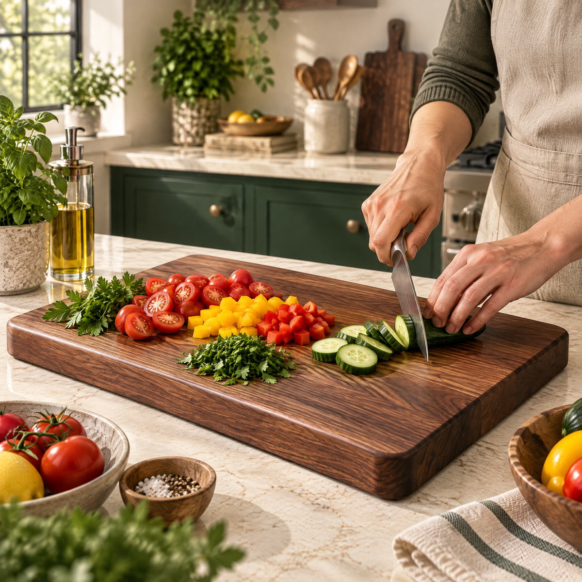 Elvarmere™ Premium Wooden Kitchen Cutting Board