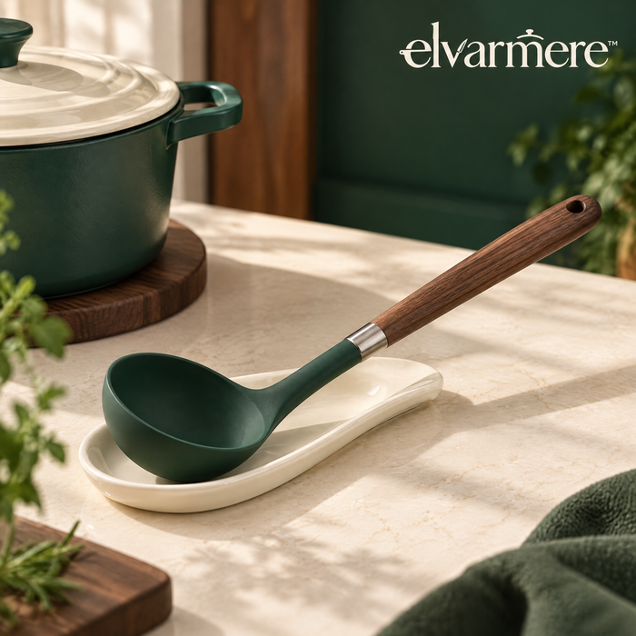 Elvarmere™ Deep Bowl Soup Ladle with Wood Handle