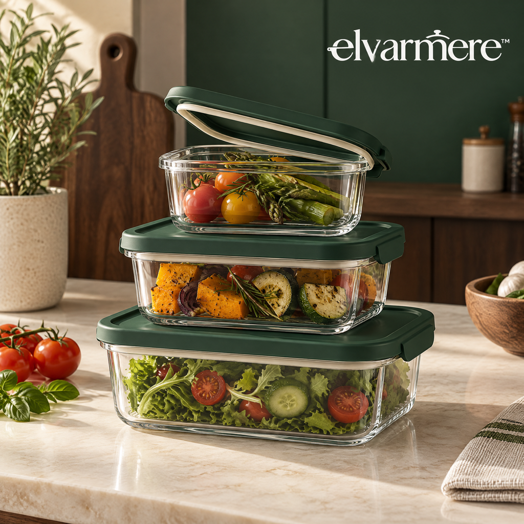 Elvarmere™ Stackable Glass Food Storage Container Set