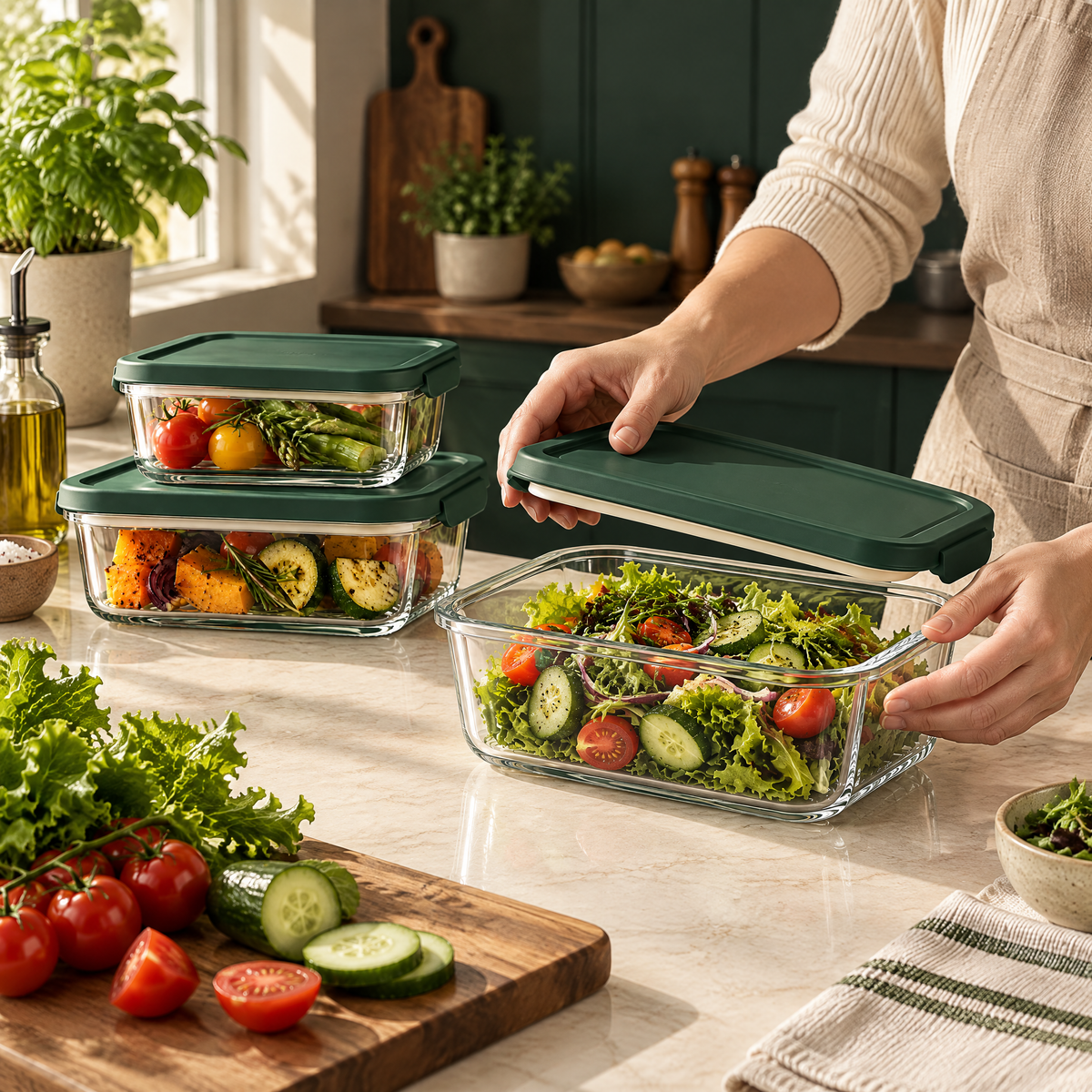 Elvarmere™ Stackable Glass Food Storage Container Set