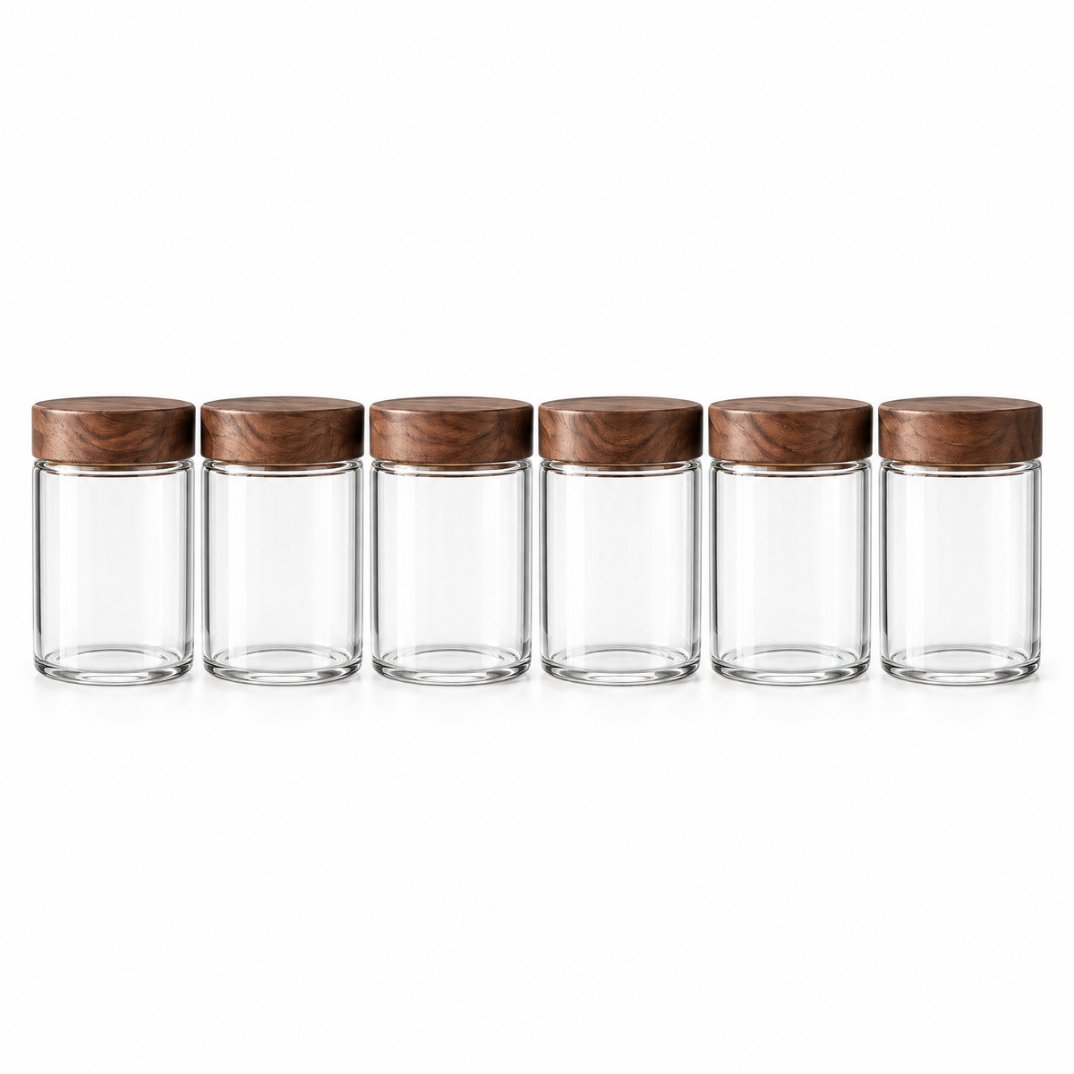 Elvarmere™ Glass Spice Jar Set with Wood Lids & Tray