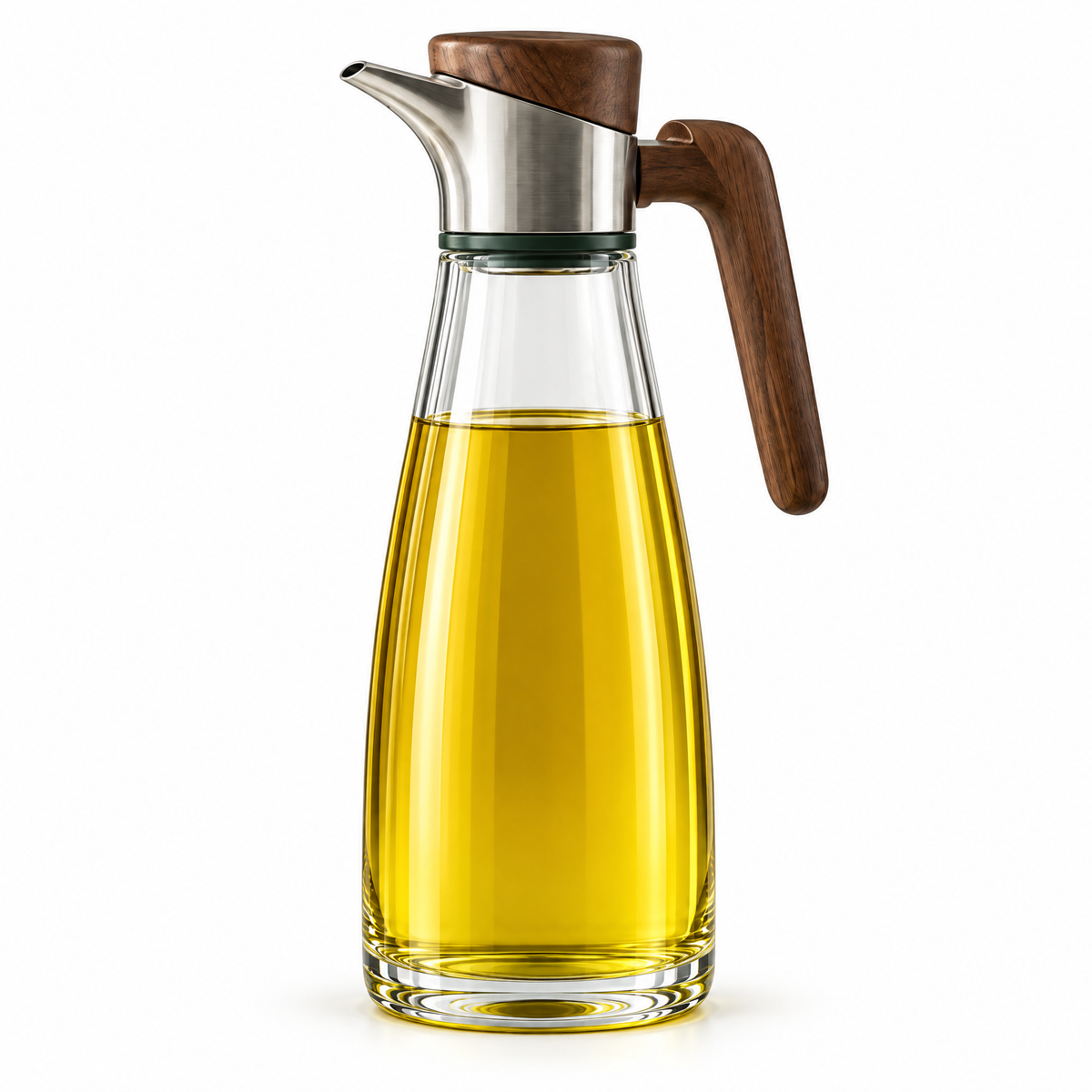 Elvarmere™ Glass Olive Oil Dispenser with Wood Handle