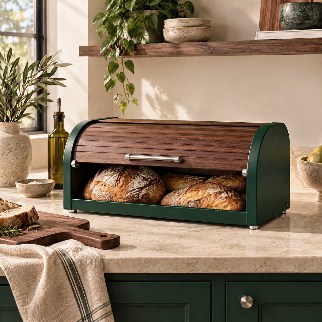 Elvarmere™ Roll-Top Countertop Bread Box